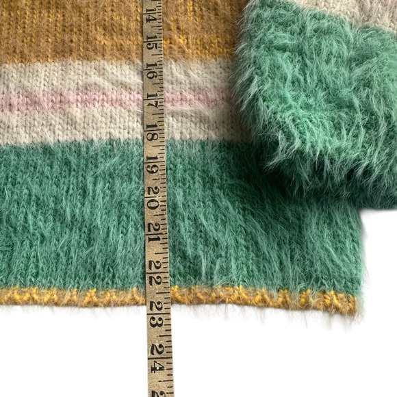 Kimchi Blue UO Fuzzy Striped Mock Neck Oversized Sweater Size XS - Picture 12 of 13